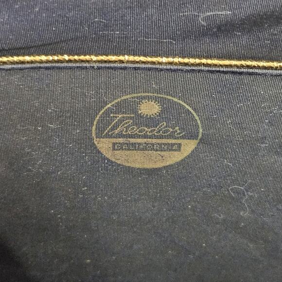 1950s Theodor California Blue Patent Leather Top Handle Handbag Clutch Retro - Picture 5 of 13